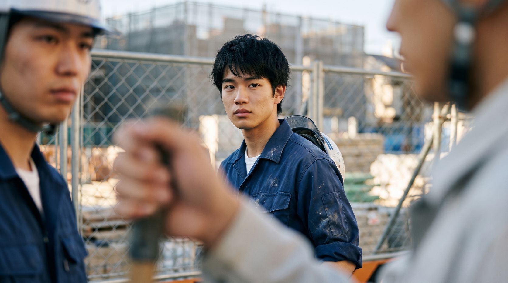 仕事をする若い男性